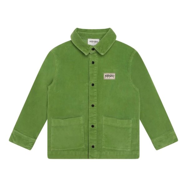 green logo corduroy jacket