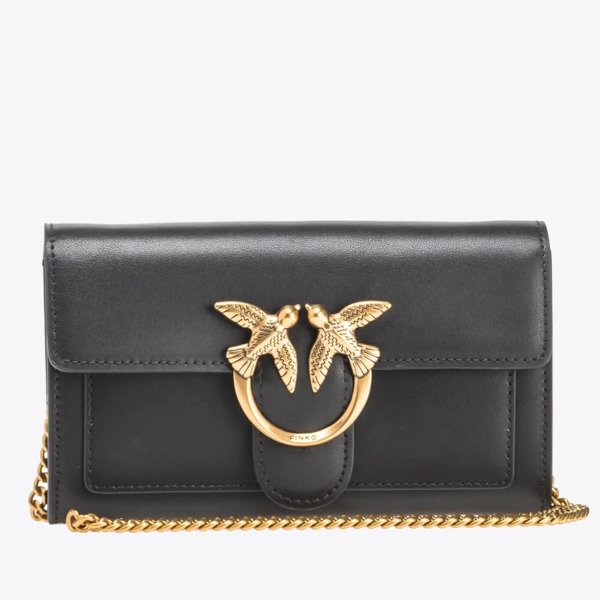 Women's Love One Wallet Jewelled Bag - Black