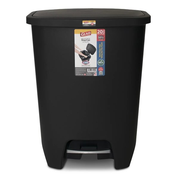 20 gal Plastic Kitchen Step On Garbage Can
