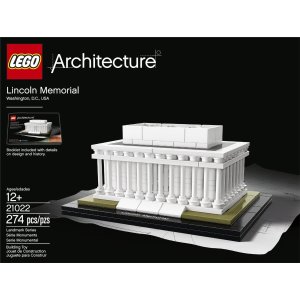 LEGO建筑系类  复刻白色林肯纪念堂