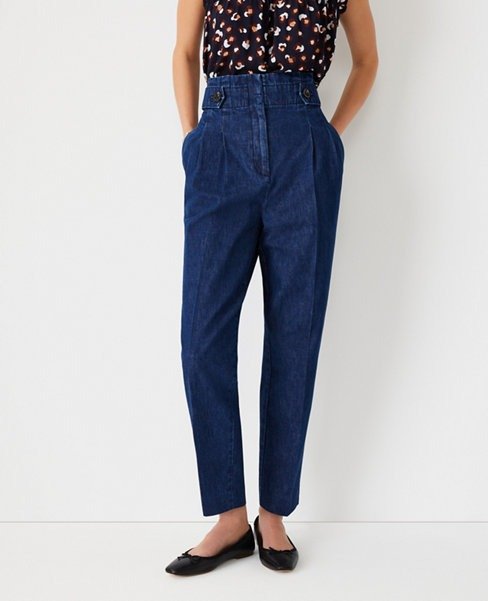 The Onseam Pocket High Rise Paperbag Ankle Jean | Ann Taylor