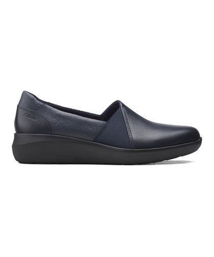 Clarks Navy Kayleigh Step Leather Slip-On Sneaker - Women | Best Price and Reviews | Zulily