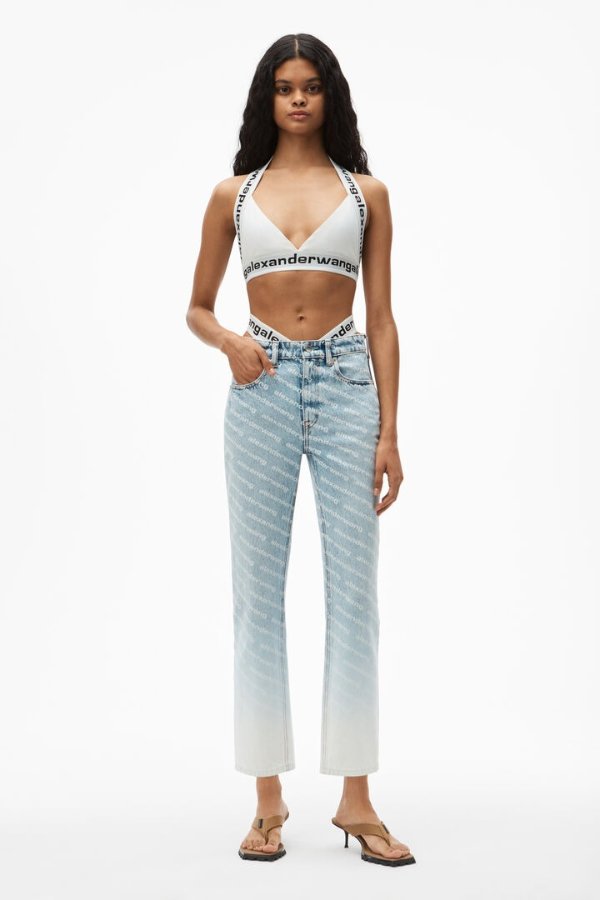 OMBRE LOGO HIGH-RISE JEANS