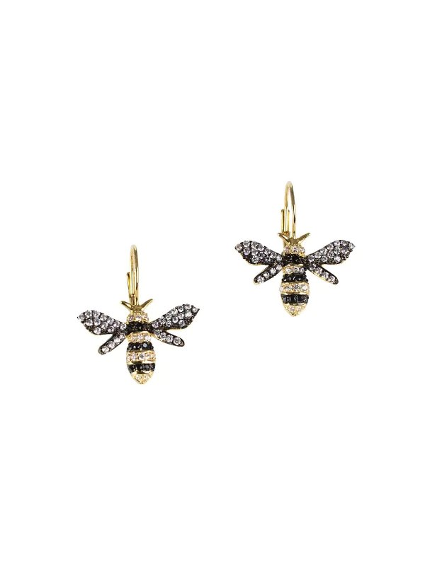 Look Of Real Goldplated & Cubic Zirconia Bumble Bee Drop Earrings