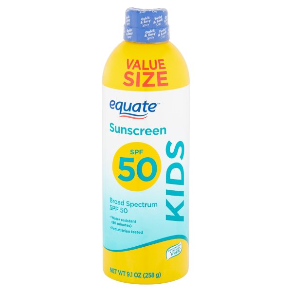 Kids Broad Spectrum Sunscreen Spray, Value Size, SPF 50, 9.1 oz
