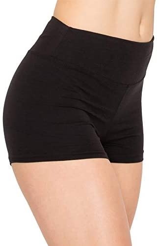 Women Workout Yoga Shorts - Premium Buttery Soft Solid Stretch Cheerleader Running Dance Volleyball Short Pants