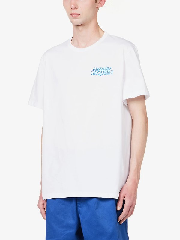 Brand-embroidered regular-fit cotton-jersey T-shirt