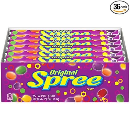 Spree Original Candy Roll, 1.77 Ounce, Pack of 36