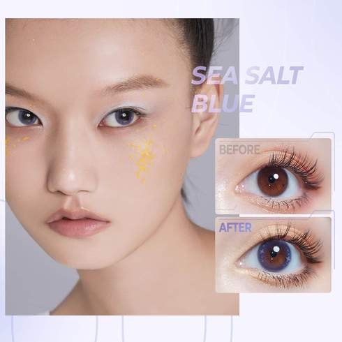 Sea Salt Blue Color Contacts 1-Day AB-Side(10pcs)
