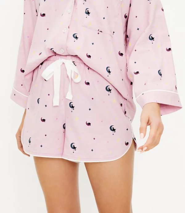 Starry Cat Pajama Shorts | LOFT