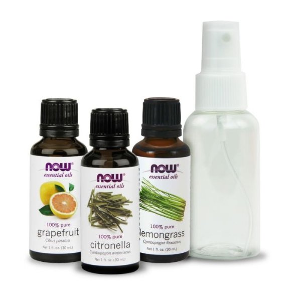 3-Pack Variety of Now Essential Oils: Mosquito Repellent Blend - Citronella, Lemongrass, Grapefrui