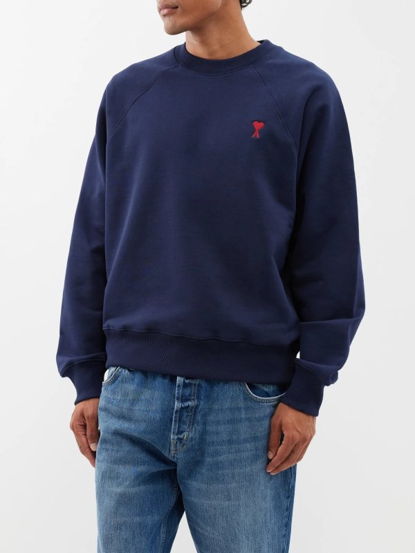 de Coeur-logo organic-cotton jersey sweatshirt