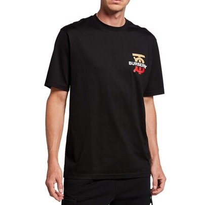 Men's Gately Logo Graphic Cotton T-Shirt, Black