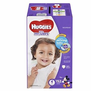 HUGGIES Little Movers Diapers, Size 4, 152 Count