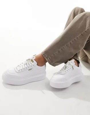 Oslo Femme sneakers in white and gold