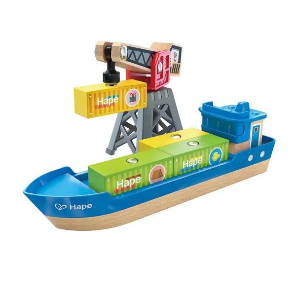 Cargo Ship & Crane - Hape Toys (Hape International Inc.)