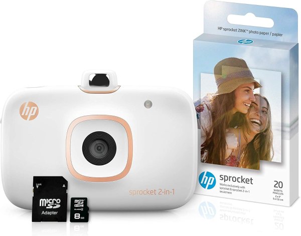 Sprocket 2-in-1 Portable Photo Printer & Instant Camera