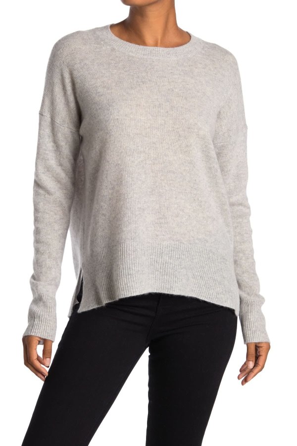 High/Low Pullover Cashmere Sweater