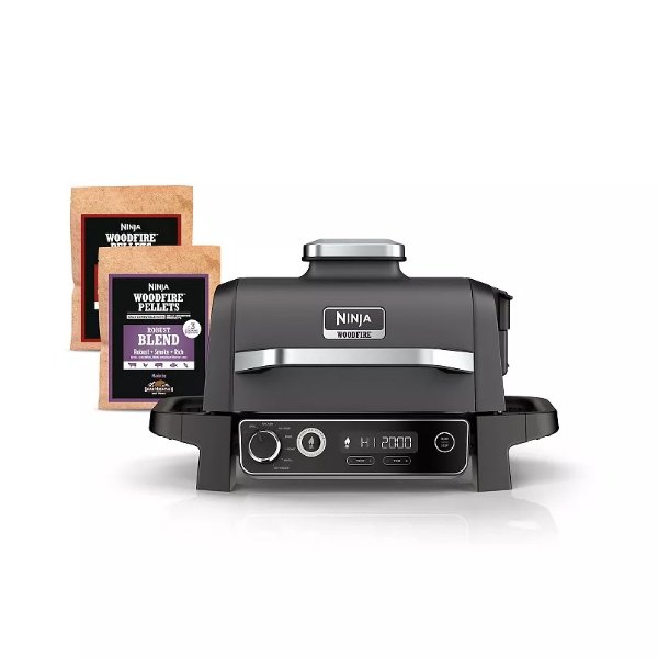 Woodfire Outdoor Grill & Smoker, 7-in-1 Master Grill, BBQ Smoker & Air Fryer
