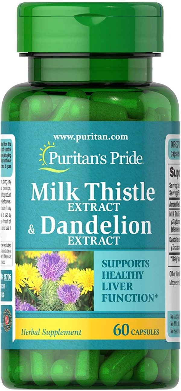 Milk Thistle & Dandelion Extract 60 Count