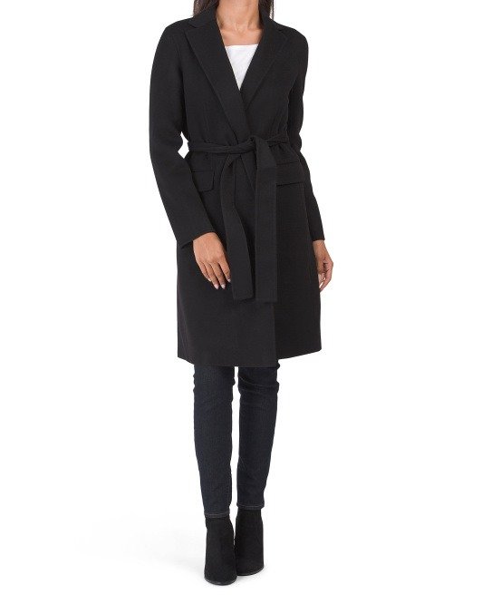 Double Face Wool Belted Coat