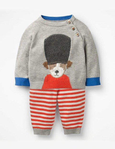 Soldier-on Knitted Play Set (Grey Marl Soldier Sprout)