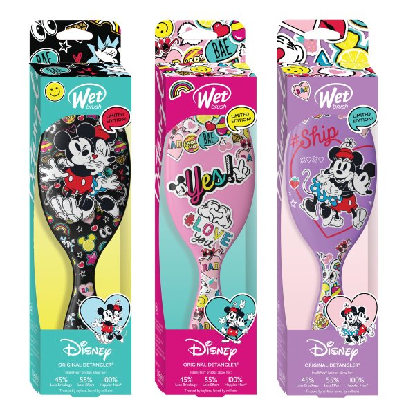 Wet Brush Original Detangler Disney Mickey & Minnie Classic 3-piece Set