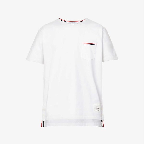 Patch-pocket relaxed-fit cotton-jersey T-shirt