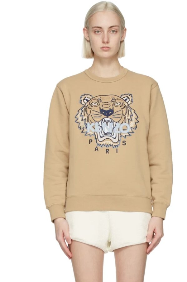 Beige Classic Tiger Sweatshirt