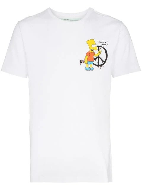 bart simpson print cotton T-shirt