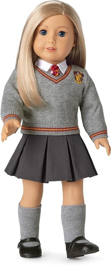 American Girl Harry Potter 18-inch Doll Gryffindor Outfit with Sweater and Scarf Featuring House Crest, For Ages 6+