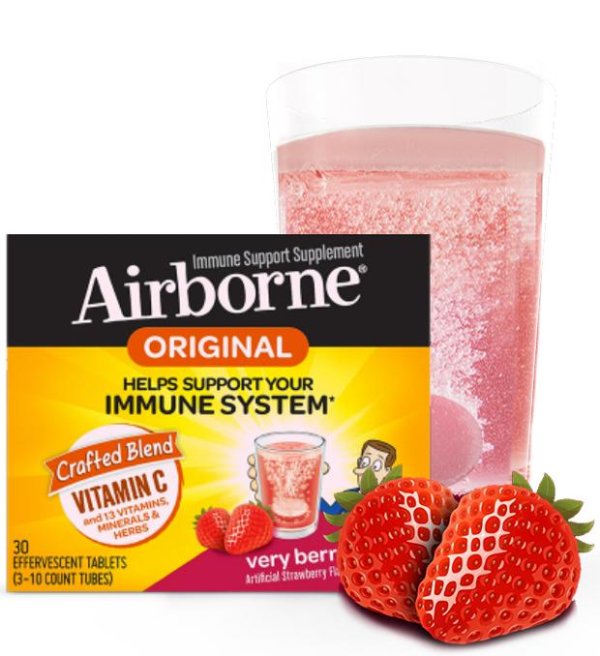 Airborne Vitamin C Very Berry Immune Support Effervescent | Schiff Vitamins