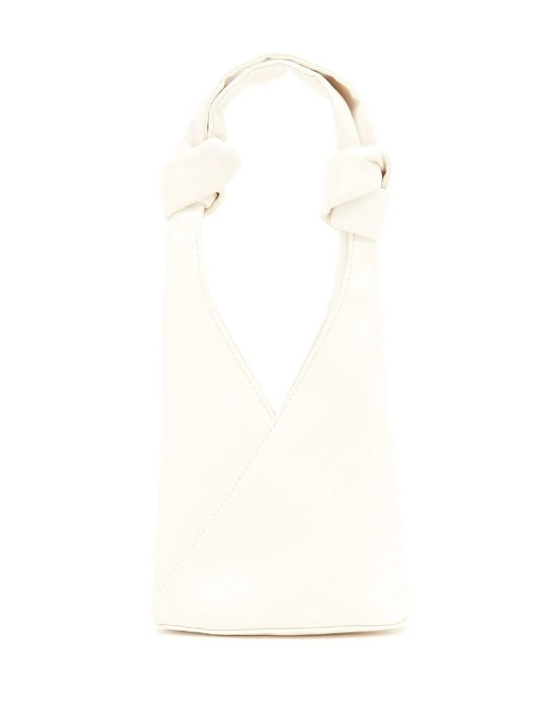 MM6 Maison Margiela White Japanese Knotted Faux Leather Tote Bag | Browns