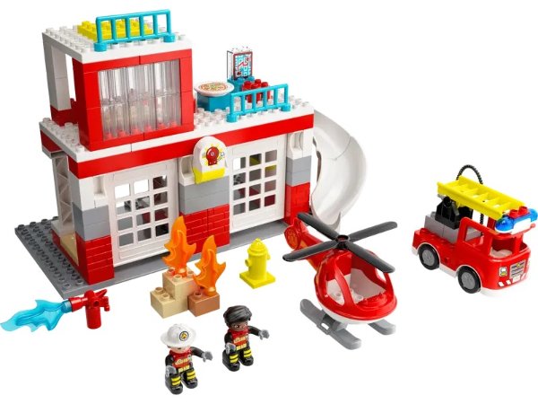 Fire Station & Helicopter 10970 | DUPLO® | Buy online at the Official LEGO® Shop US