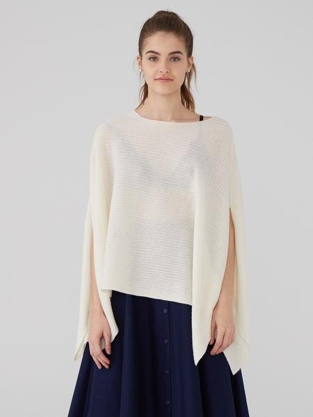 Cashmere Ribbed Poncho