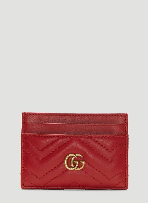 GG Marmont Card Holder in Red