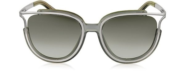 Chloe JAYME CE 688S 036 Gray Acetate and Silver Metal Square Women's Sunglasses