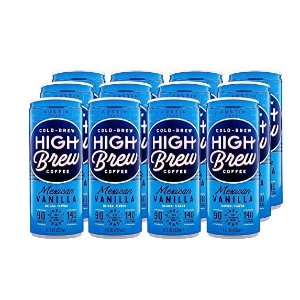 High Brew Coffee, Cold Brew, Mexican Vanilla, 8 Fl Oz Can (Pack of 12)