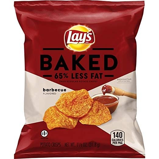 Oven Baked Barbecue Flavored Potato Crisps, 1.125 Ounce (Pack of 64)