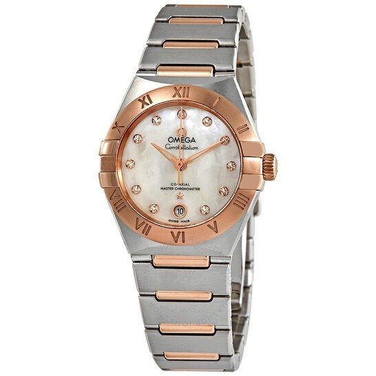 Constellation Manhattan Co-Axial Master Chronometer Mother of Pearl Diamond Dial 29 mm Ladies Watch 131.20.29.20.55.001