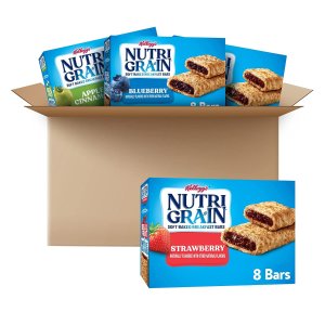 Nutri-Grain Soft Baked Breakfast Bars Variety Pack (4 Boxes, 32 Bars)