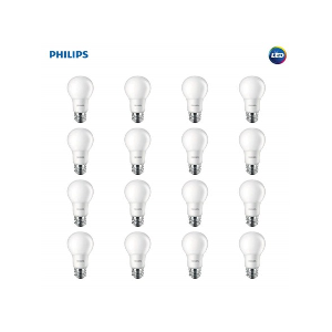 Philips LED Non-Dimmable A19 Frosted Light Bulbs 16-Pack