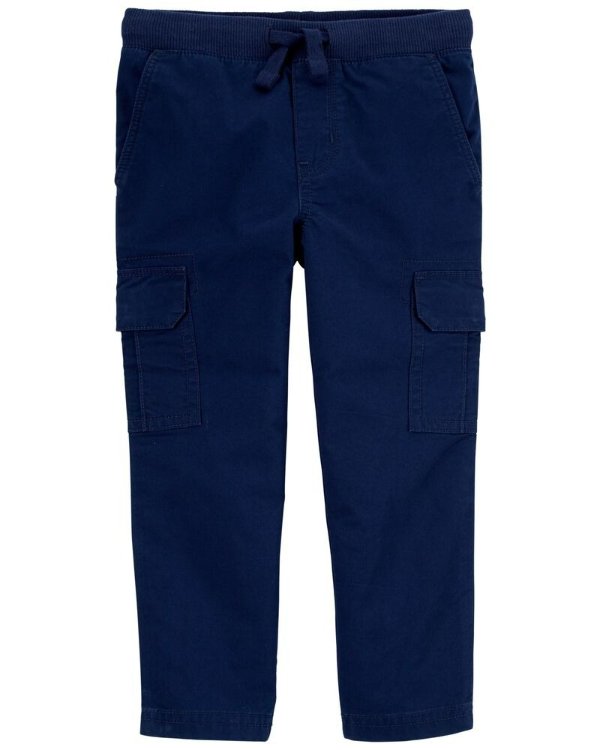 Pull-On Utility Twill Pants