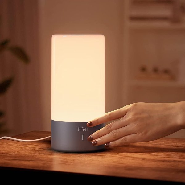 Hifree Touch Lamp, 3 Way Dimmable Nightstand Light