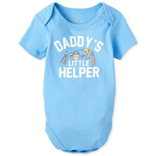 Baby Boys Daddy's Helper Graphic Bodysuit