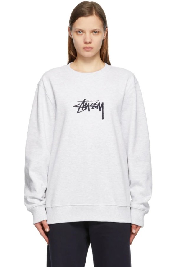 Grey Embroidered Stock Sweatshirt