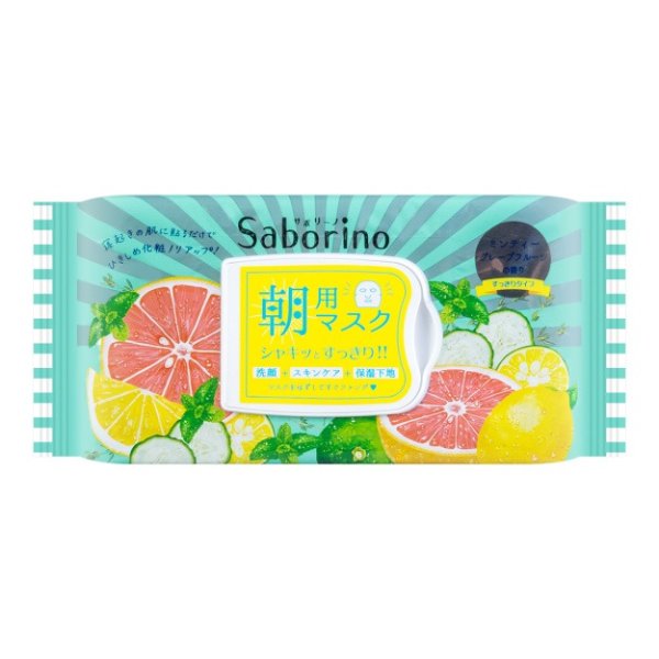 日本BCL SABORINO 60秒懒人 早安面膜 西柚香型 32片入