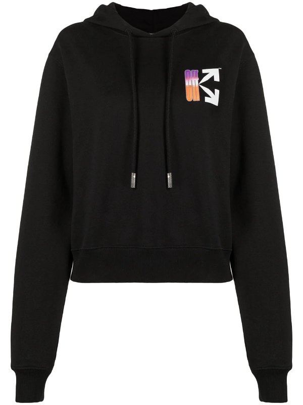 cropped gradient Arrows hoodie