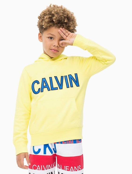 Boys Calvin Logo Hoodie