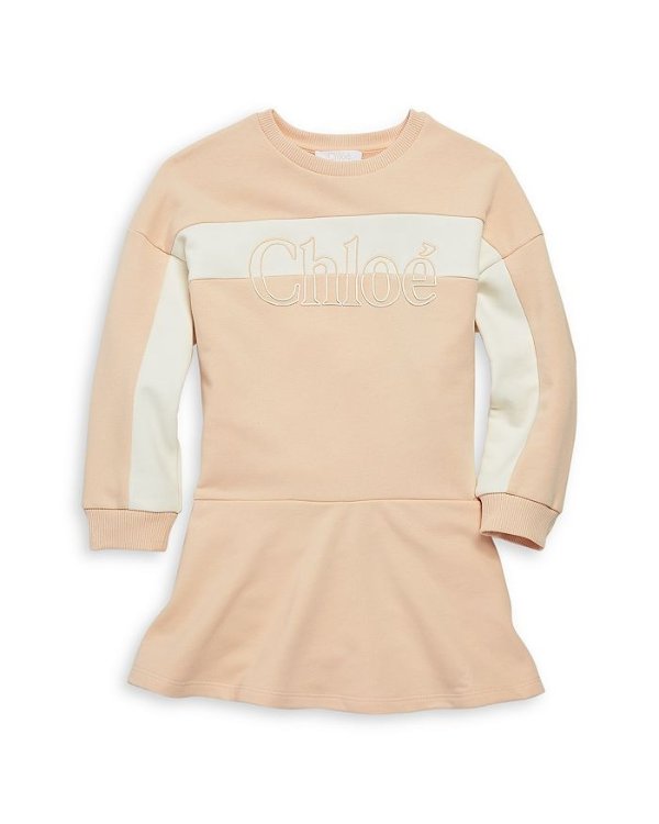 Chloe Girls' Logo Sweatshirt Dress - Little Kid, Big Kid